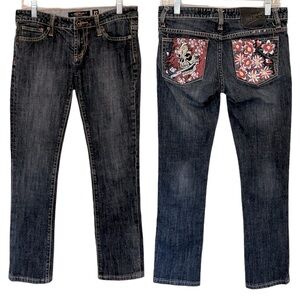 Ed Hardy Blue Jeans with Embroidery 0101